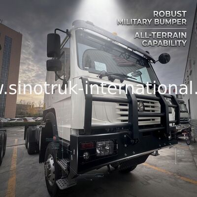 SINOTRUK HOWO Ghost Face καμπίνα Τρακτέρ 6X6 Euro 2 430 HP Στρατιωτικός προφυλακτήρας λευκός
