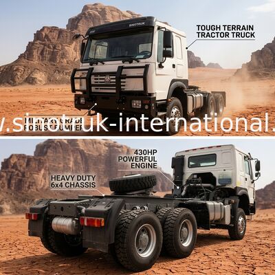Τράκτορας SINOTRUK 430 ίππων 6 × 4 με στρατιωτικό προφυλακτήρα
