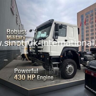 SINOTRUK HOWO Ghost Face καμπίνα Τρακτέρ 6X6 Euro 2 430 HP Στρατιωτικός προφυλακτήρας λευκός
