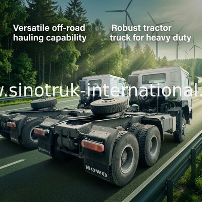 Sinotruk Howo Τρακτέρ Truck Rhd Πλήρη κίνηση 6 × 6 Weichai 400HP Λευκό