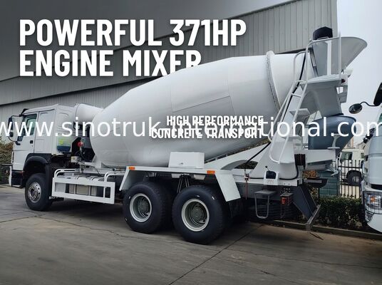 6×4 371HP 12CBM φορτηγό αναμειγνύματος σκυροδέματος με υψηλή απόδοση και ισχυρή ισχύ για την κατασκευή βαρέων έργων