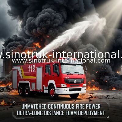 Ρόδες φορτηγών 20CBM 10 προσβολής του πυρός SINOTRUK HOWO, πυροσβεστικά οχήματα διάσωσης
