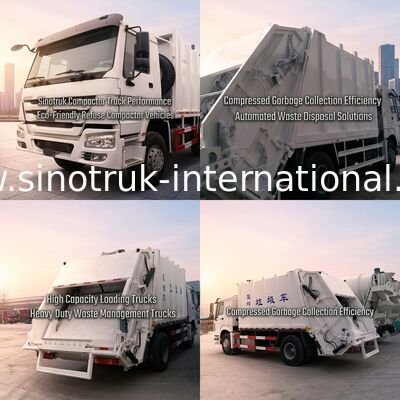 SINOTRUK συμπιεσμένα φορτηγά 15-16 CBM 290HP ZZ1167M4611 συλλογής απορριμάτων