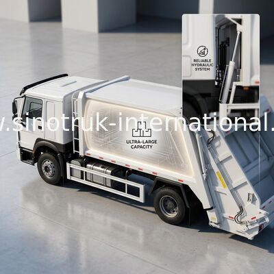 SINOTRUK 300 HP 4×2 Συμπιεσμένο Όχημα Απορριμμάτων με Δύναμη Κύλισης 30T για Αποτελεσματική Διαχείριση Απορριμμάτων