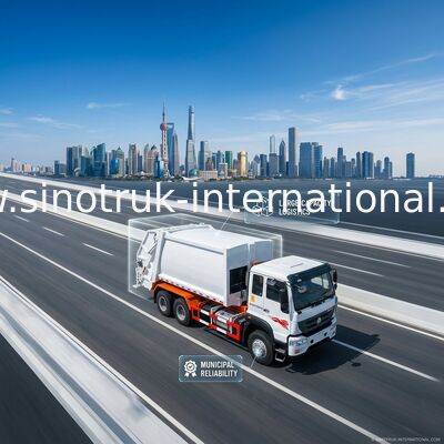 Μετακινούμενο φορτηγό SINOTRUK 25CBM 6X4 LHD συλλογής απορριμάτων μεταφορών