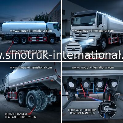HOWO 6×4 10 φορτηγό 400HP 20CBM δεξαμενών πετρελαίου ροδών για τη μεταφορά
