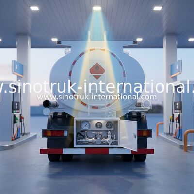 SINOTRUK Howo Semi Truck Τανκ καυσίμου 4x2 Lhd Euro2 290hp Λευκό