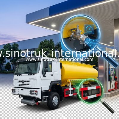 SINOTRUK HOWO 25CBM Τρακ δεξαμενόπλοιου πετρελαίου 10 τροχών 400hp 6 × 6 Πολλαπλών διαμερισμάτων