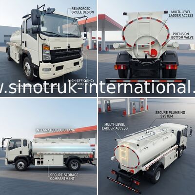 HOWO 4×2 Ελαφρύ φορτηγό 5-6CBM LHD 160HP