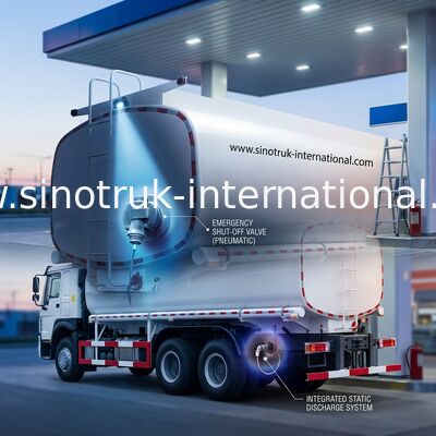 Λευκό φορτηγών 10Wheels 400Hp δεξαμενών πετρελαίου SINOTRUK HOWO 6X4 25CBM