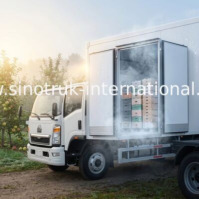 κατεψυγμένο HOWO φορτηγό 140HP RHD 95km/H 4x2 SINOTRUK