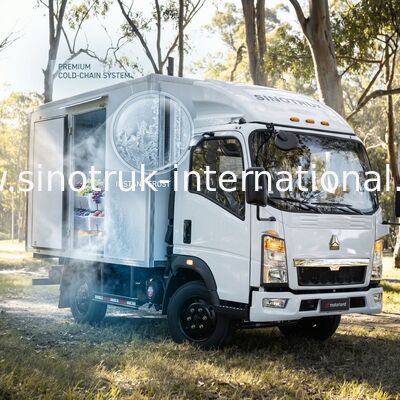 Άσπρο SINOTRUK HOWO 10 κατεψυγμένο τόνος φορτηγό 140HP LHD