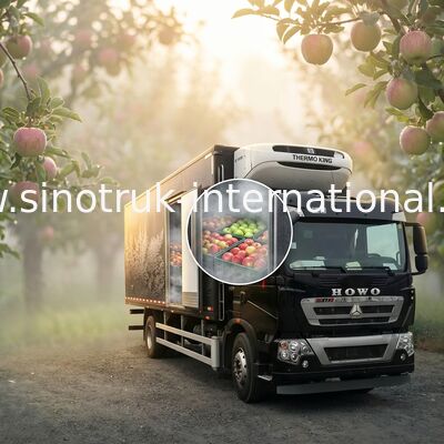 Επαγγελματικό κατεψυγμένο κλειστό Van Truck White/κόκκινο/μαύρο φορτηγό κιβωτίων ψυκτήρων