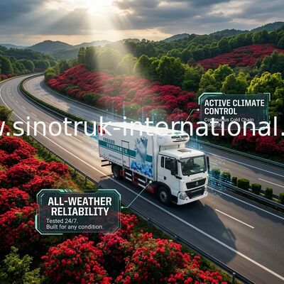 Φορτηγό κιβωτίων ψυγείων μηχανών 140 HP, RHD 4X2 8 κατεψυγμένο τόνος φορτηγό τροφίμων