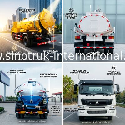 Σηπτικό φορτηγό 15-18CBM LHD 336HP αντλιών δεξαμενών/κενό φορτηγό λυμάτων