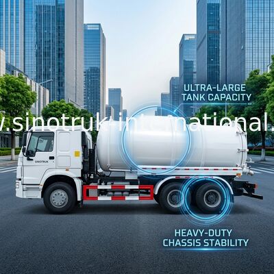 Καθαρίζοντας φορτηγό 16CBM LHD 6X4 Euro2 290HP αναρρόφησης λυμάτων εξοπλισμού υπονόμων,