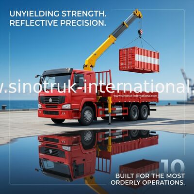 SINOTRUK τοποθετημένος φορτηγό εξοπλισμός γερανών 12 τόνοι XCMG για την ανύψωση 6X4 290HP