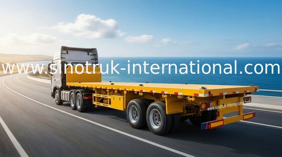 SINOTRUK χάλυβας 3 ΜΝ πλήρες ρυμουλκό φορτίου αξόνων επίπεδης βάσης