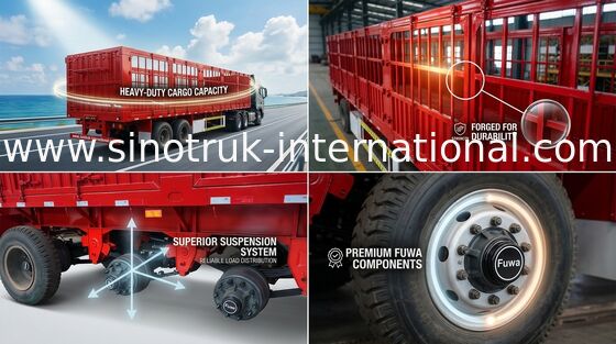 SINOTRUK επίπεδο φορτηγό ρυμουλκών κρεβατιών ημι για το μαζικό φορτίο εμπορευματοκιβωτίων μεταφορών