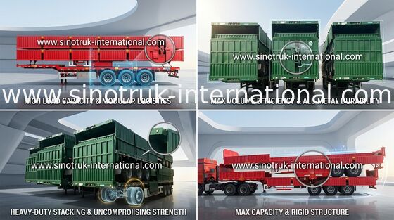 CIMC ημι φορτηγό SIONOTRUK ρυμουλκών με την υψηλή ικανότητα φόρτωσης