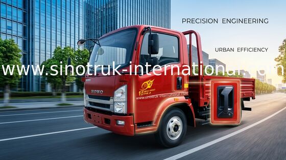 Φορτηγά SINOTRUK HOWO καθήκοντος κόκκινου φωτός 4.5 τόνοι με τη μηχανή 490Xichai