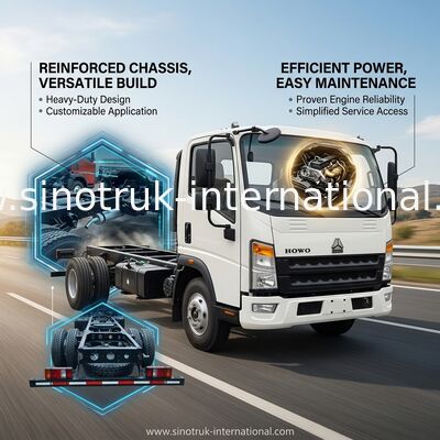 ZZ1047D3414C145 HOWO 4*2 Ελαφριά φορτηγά 116HP
