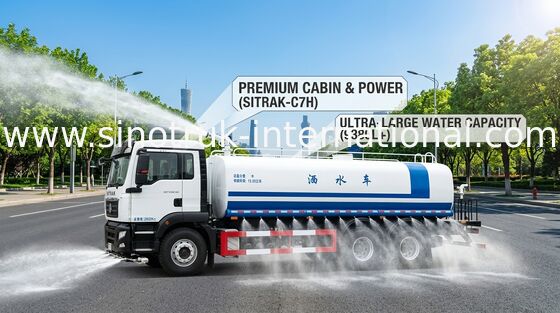 Ψεκάζοντας σειρά φορτηγών 6x4 LHD 15-20CBM δεξαμενών νερού SINOTRUK SITRAK ευρέως