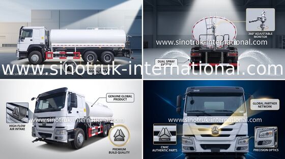 Sinotruk HOWO άσπρο LHD 6x4 που ψεκάζει το φορτηγό ZZ1257V4347B1