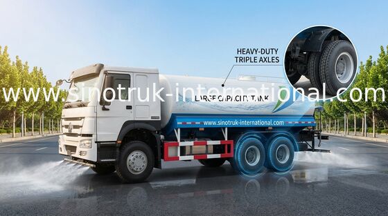 Ψεκάζοντας σειρά φορτηγών 6x4 LHD 15-20CBM δεξαμενών νερού SINOTRUK HOWO ευρέως