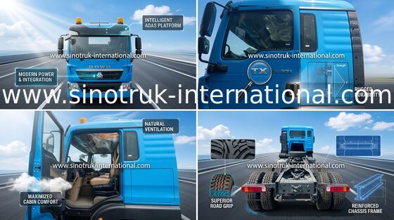 Τύπος φορτηγών LHD τρακτέρ 371HP SINOTRUK HOWO 6x4