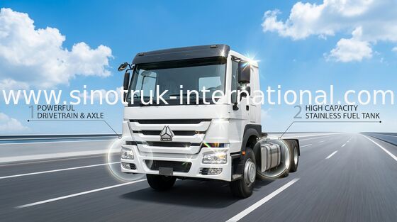 336HP 10 LHD 6 X 4 ενιαία ασφάλεια αγκυροβολίων αμαξιών φορτηγών HW76 τρακτέρ ροδών HOWO