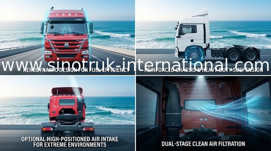Φορτηγό SINOTRUK HOWO LHD 4X2 Euro2 380HP ZZ4187S3511V τρακτέρ