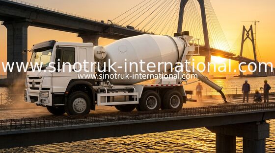 Υψηλό φορτηγό LHD 6×4 10wheels αναμικτών κατανάλωσης HOWO καυσίμων ιπποδύναμης 400HP χαμηλό
