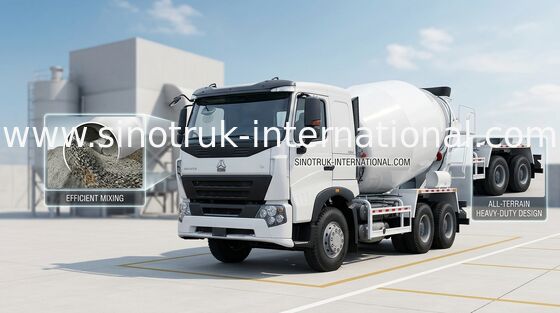 9CBM φορτηγό SINOTRUK HOWO A7 336HP 6X4 LHD ZZ5257GJBN3647N1 συγκεκριμένων αναμικτών