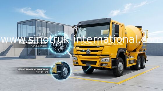 φορτηγό 371HP συγκεκριμένων αναμικτών τύπων SINOTRUK HOWO Drive 6x4 LHD