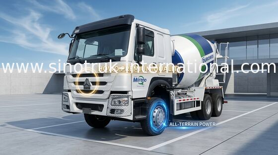 SINOTRUK ΑΣΠΡΟ φορτηγό LHD συγκεκριμένων αναμικτών HOWO 371HP