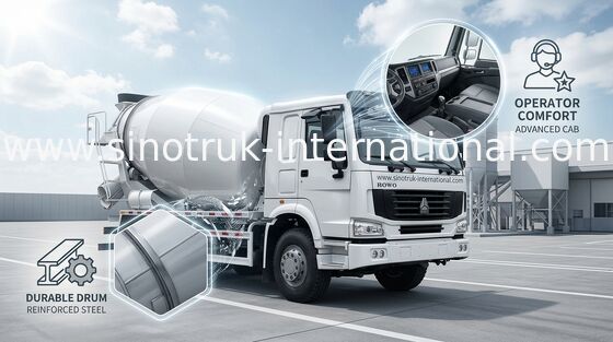 Φορτηγό SINOTRUK HOWO 12CBM Euro2 336HP 6X4 LHD ZZ1257N4048W συγκεκριμένων αναμικτών