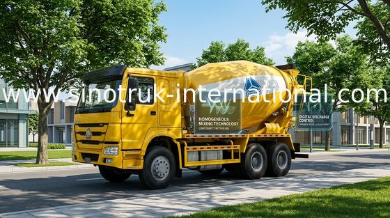 Φορτηγό 12CBM 336HP 6X4 RHD ZZ5257GJBN4048W συγκεκριμένων αναμικτών SINOTRUK HOWO