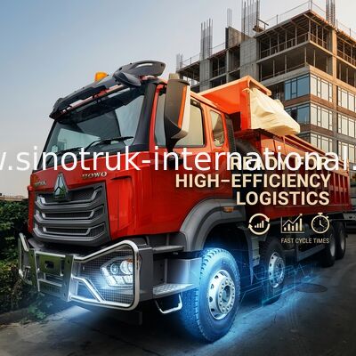 Υπερ-Ρουλεμάν HOWO 8×4 Ανατρεπόμενο Κόκκινο | 371HP Ισχυρή Ισχύς, 27CBM Μεγάλη Χωρητικότητα, 80–100T Βαρέως Τύπου Μεταφορά