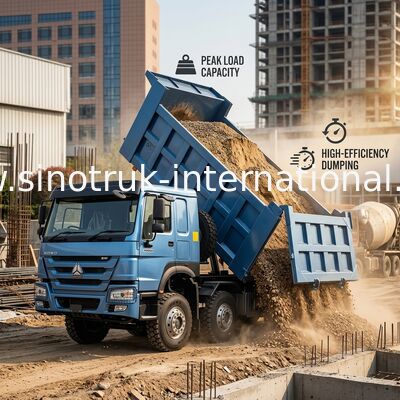 Τρακ SINOTRUK HOWO 380HP 12 τροχών LHD 31 τόνων 20-30CBM ZZ3317N3567B1R