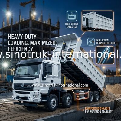 SINOTRUK HOWO 380HP Τρακ 12 τροχών LHD 31 τόνων 20-30CBM V7-X Cab