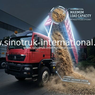 8 × 4 Lhd 12 τροχών Sinotruk Tipper 400hp Euro 2