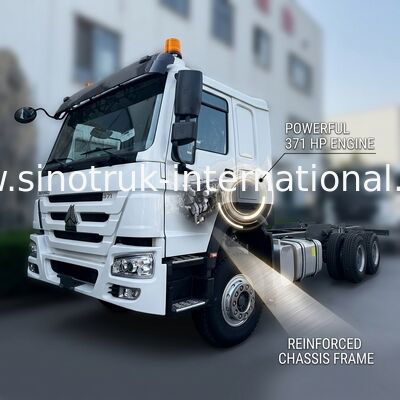 SINOTRUK HOWO Φορτηγό Σασί SINOTRUK κινητήρας 371HP 6 × 4 RHD με προειδοποιητικό φως που χρησιμοποιείται σε φορτηγά φορτηγά φορτηγά φορτηγά φορτηγά φορτηγά