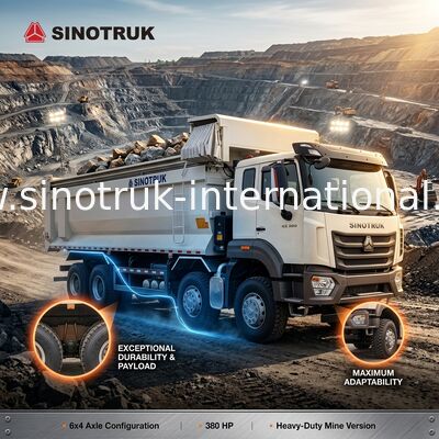 Sinotruk Hohan Νέο φορτηγό απορριμμάτων HOWO 6 × 4 10 τροχούς 380HP RHD U τύπου αυτόματη σανίδα
