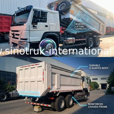 Σινοτρούκ Χόου Τρακ 400Hp 6 × 4 U σχήμα δίσκος με αυτόματη σανίδα
