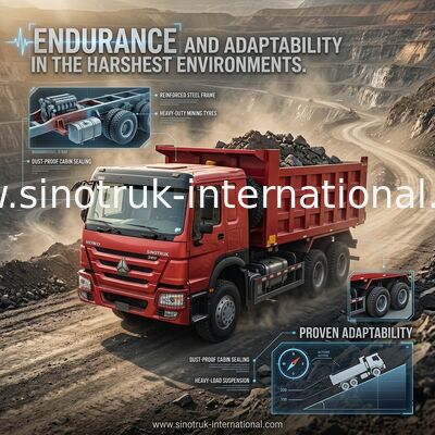 SINOTRUK HOWO 380HP LHD Τρακ 6X4 RED