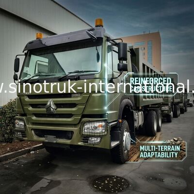 SINOTRUK HOWO 400HP Green Tipper Dump Truck RHD 6×4 12 τροχών Μεγάλη ιπποδύναμη