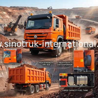 400HP Πορτοκαλί HOWO Τράκτερ RHD 6×4 10 τροχών Υψηλή Ιπποδύναμη