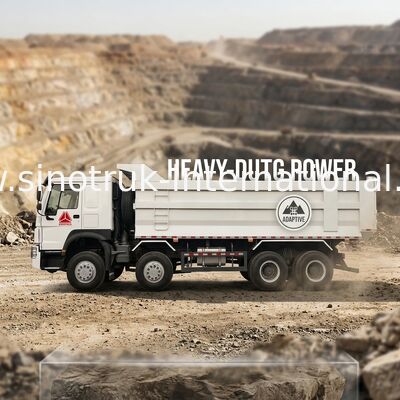 SINOTRUK HOWO Ορυχείο Πυροβολητήριος φορτηγός 12 τροχών 400hp 8 × 4 U τύπου