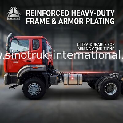 Sinotruk Νέο Howo Tipper Dump Truck Τάξι Weichai Μηχανή 6 × 4 LHD Πορτοκαλί χρώμα
